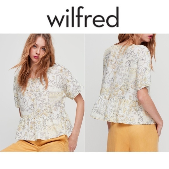 ⚡️Wilfred Macee blouse in Espace/Butter Yellow - size XXS - Picture 1 of 10